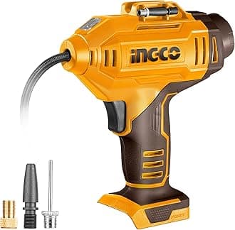 20V Lithium-Ion Auto Air Compressor Cordless Portable Tyre Inflator (Body Only) 150PSI Max Pressure. Perfect for Cars, Motorcycles, Bicycles, and Balls CACLI2018E