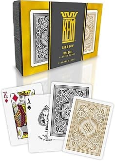 Arrow Black and Gold Plastic Playing Cards, Standard Index, Poker Size, Premium Cards, 2 Decks