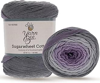 Yarn Bee 3 - Lightweight Cotton Yarn for Crocheting & Knitting Soft Skein 335 Yards for Blankets, Hats & More Craft Supplies, Honey, It's Homemade