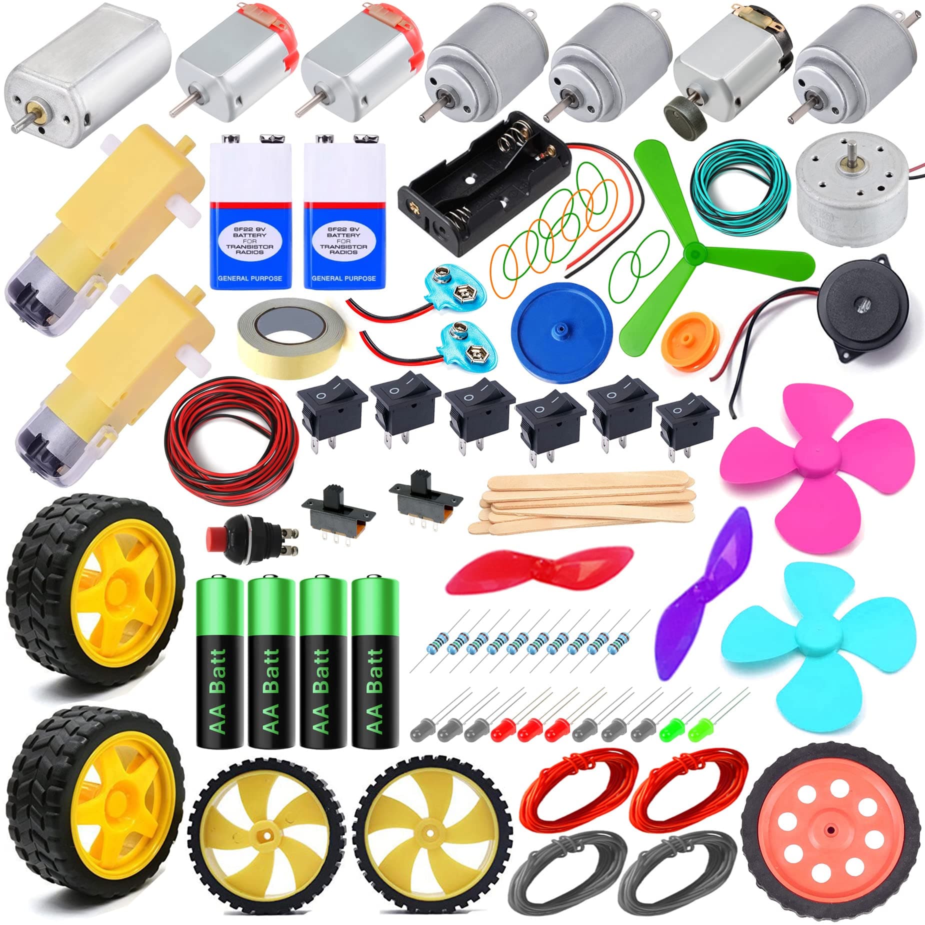Kit4Curious 220 Projects School Science Electronics Robotics Components kit with 220 Experiment tutorials