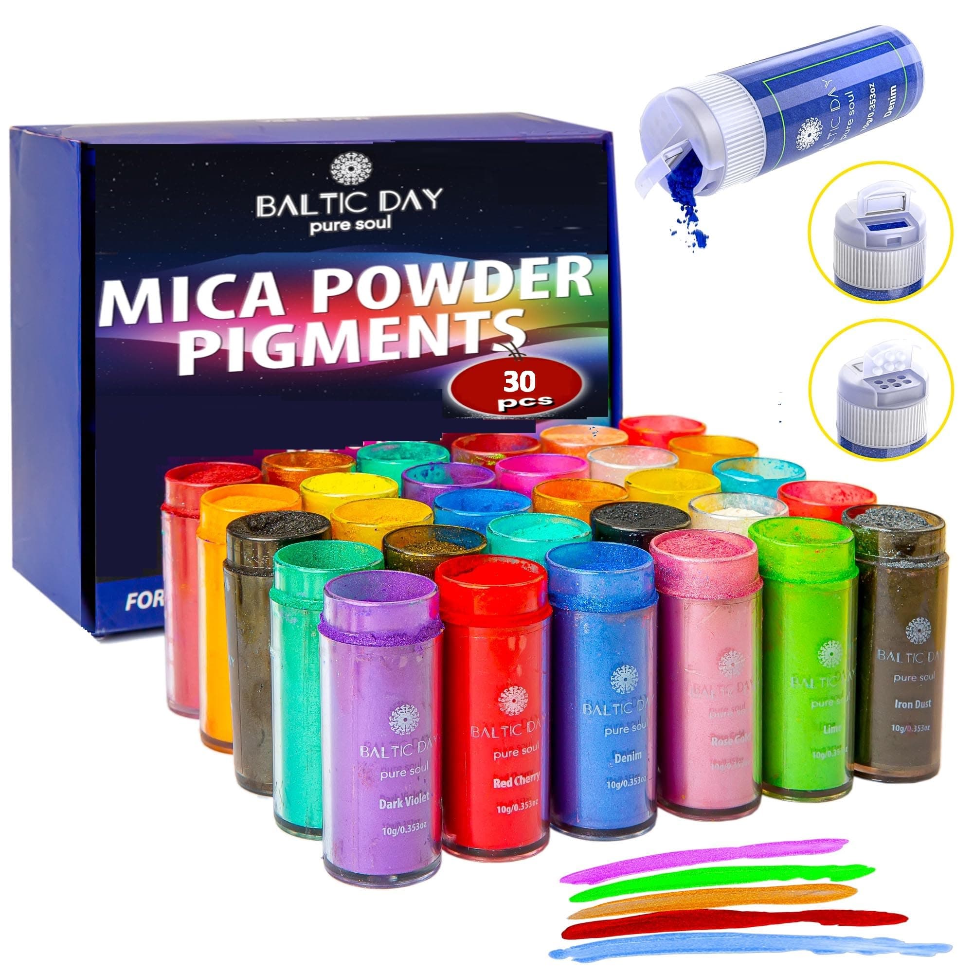 30 Colors Mica Powder Set