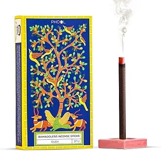 Phool Bambooless Incense Sticks - Oudh | Dhoop Sticks for Pooja | Special Char Dham Yatra Pack | Dhoop Holder Inside | Charcoal Free | Oudh Agarbatti Burn Time : 60+ Mins | Surprise Gift Inside