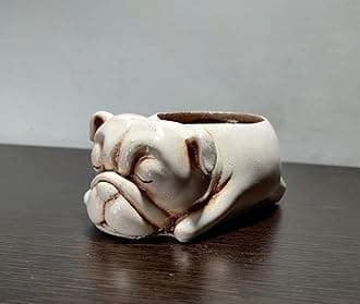 Inara Creation Dog Ashtray Smoking for Home, Office and Bar (Beige)
