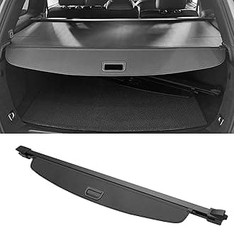 Motoforti Retractable Cargo Cover for Jeep Grand Cherokee 22-24(2Row WL) Rear Trunk Parcel Shelf Luggage Security Shield Shade, Canvas, Black Carbon Fiber
