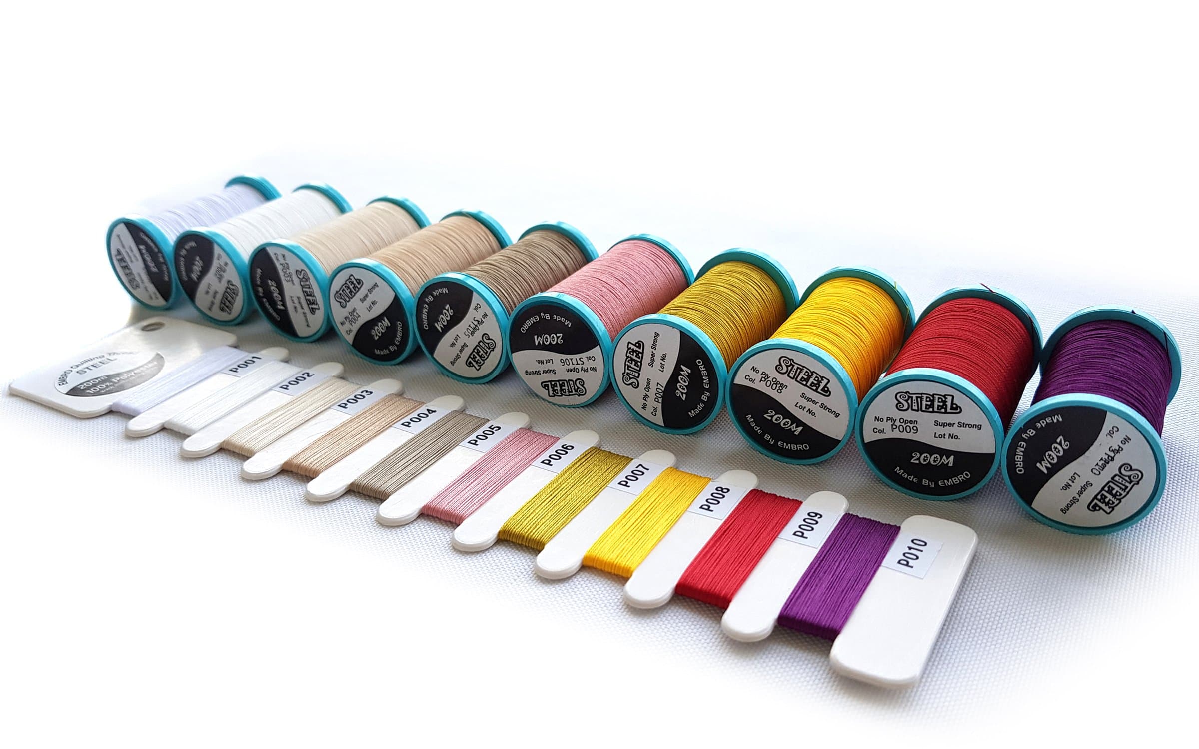 All Purpose Extra Strong Heavy Duty Bonded Sewing Thread (Spring) Great for Quilting, Leather, Denim, Outdoor and Camping Products. 10-Pack 50wt/3PLY, 218YD Each.