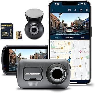 622GW Dash Cam with Rear Window Cam and 256GB Micro SD Memory Card Bundle - Dash Cam Front and Rear with True 4K 30fps UHD Auto Record, Wi-Fi, GPS, Bluetooth, Alexa, Parking Mode