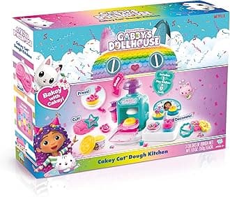 Gabby’s Dollhouse™ Cakey Cat™ Dough Kitchen! Make Your own Meow-Mazing Pretend Play Treats with Colorful Dough! Age 3+