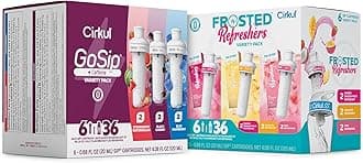 Cirkul Variety Pack Bundle, Flavored Water Cartridge 12-Pack (GoSip, Frosted Refreshers), Sugar-free Drink Mix