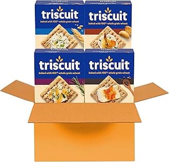 Whole Grain Wheat Crackers 4 Flavor Variety Pack, 4 Boxes