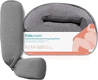 Pregnancy Pillow, Body Pillow, Cooling Pillow, Adjustable for Comfortable Sleep and Pregnancy Belly Support, Back Support, and Leg Support, Gray