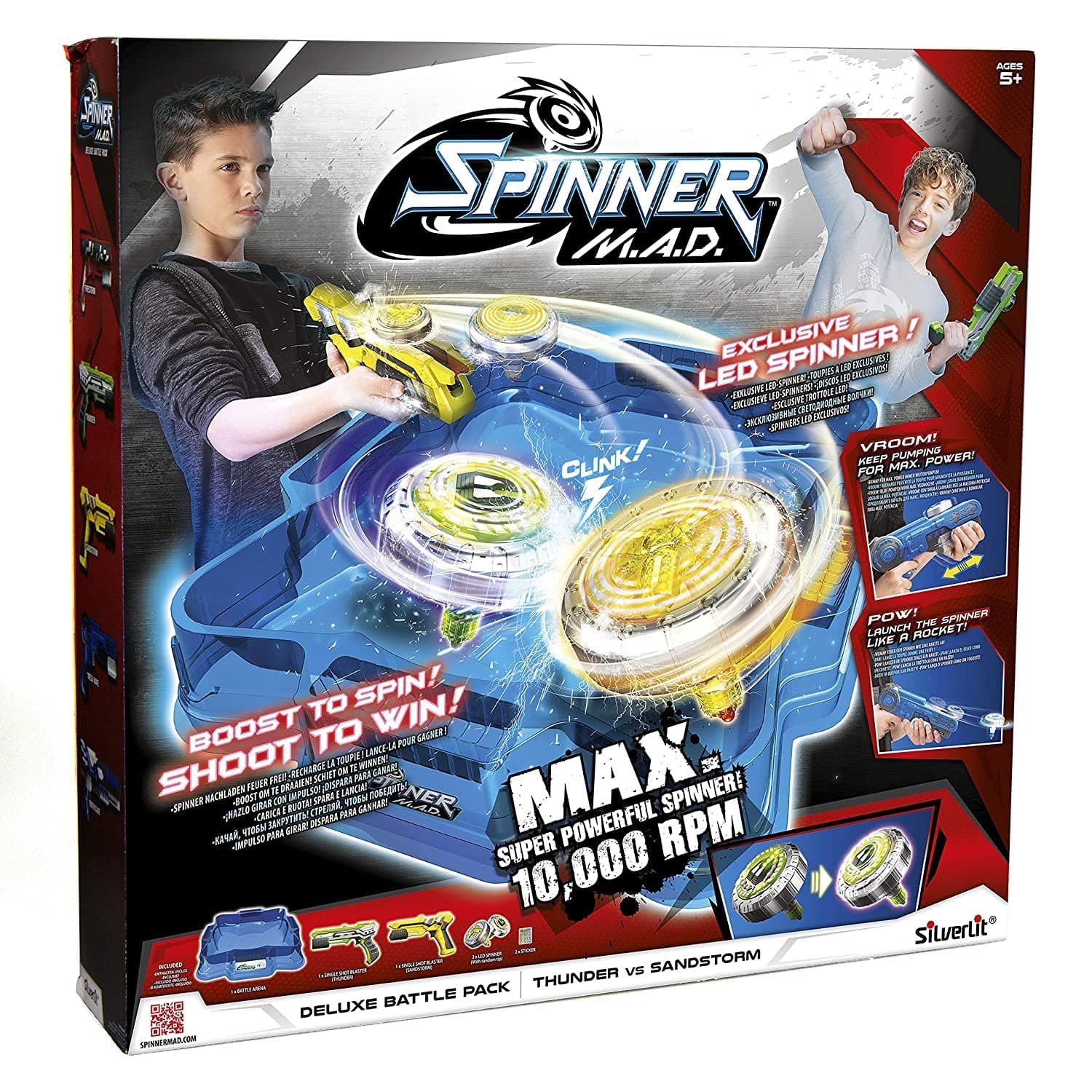 SilverLitSpinner M.A.D Deluxe Battle Pack: Thunder vs Sandstorm Yellow/Green 86311