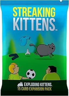 Streaking Kittens Expansion Set - Ridiculous Russian Roulette Card Game, Easy Family-Friendly Party Games for Adults, Teens & Kids 15 Add-on