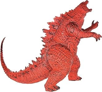 - De-Lite™ Action Figures Soft Touch Vinyl Plastic Collectible Model Toys… (Burning StyleGodzilla, Red, 15cm)