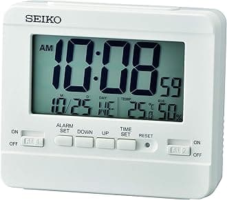 SEIKO Everything Digital Bedroom Alarm Clock