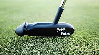 Peter Putter Professional Golf Putter | Premium Aluminum Head with Chrome Stepless Shaft | Stiff Flex Graphite Construction | Available in Classic Black & White | Ergonomic Rubber Grip