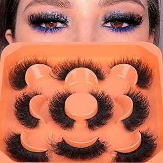 Mink Lashes False Eyelashes 3D Full Volume 18mm Thick Fake Lashes Natural Look Like Eyelash Extensions 5 Pairs Lash by Winifred