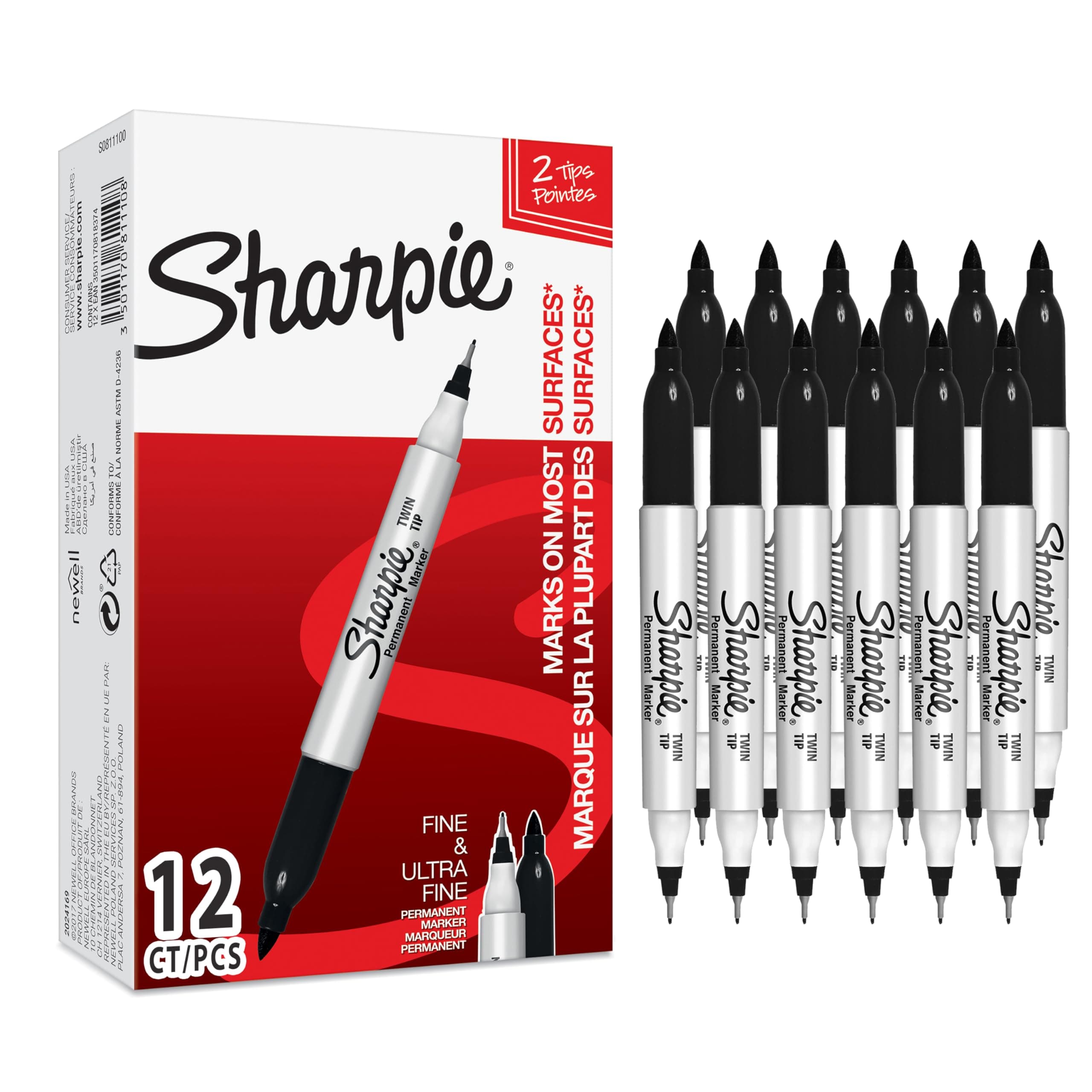 Sharpie Twin Tip Permanent Markers