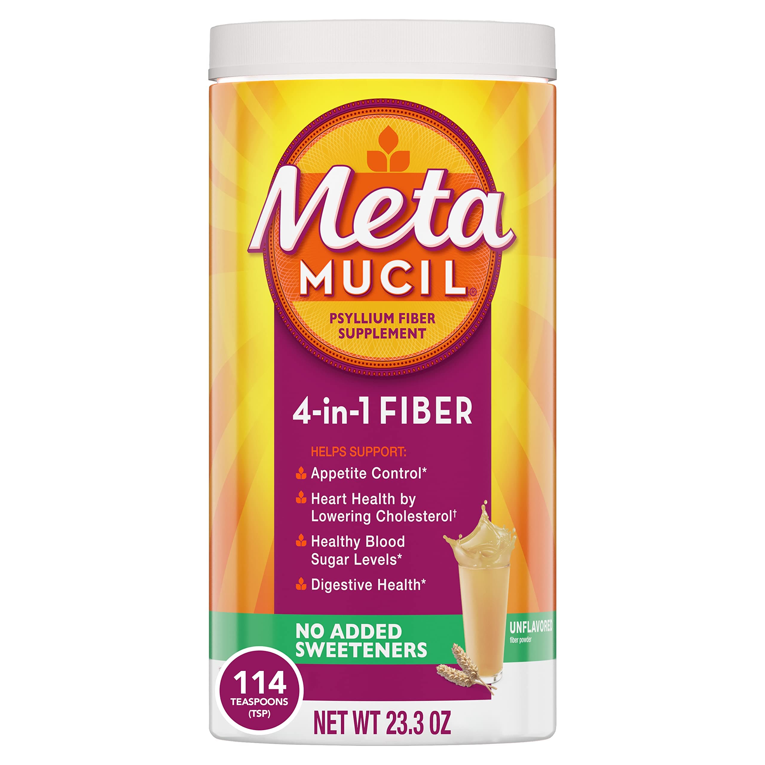 Metamucil Smooth Texture Sugar-Free Unflavored 114 Each (OLD)