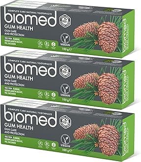Biomed Gum Health 98% Natural Toothpaste | Gum Strength & Protection | Sage Ecalyptus Rosemary Cedar Essential Oils, Vegan, SLES Free 100g