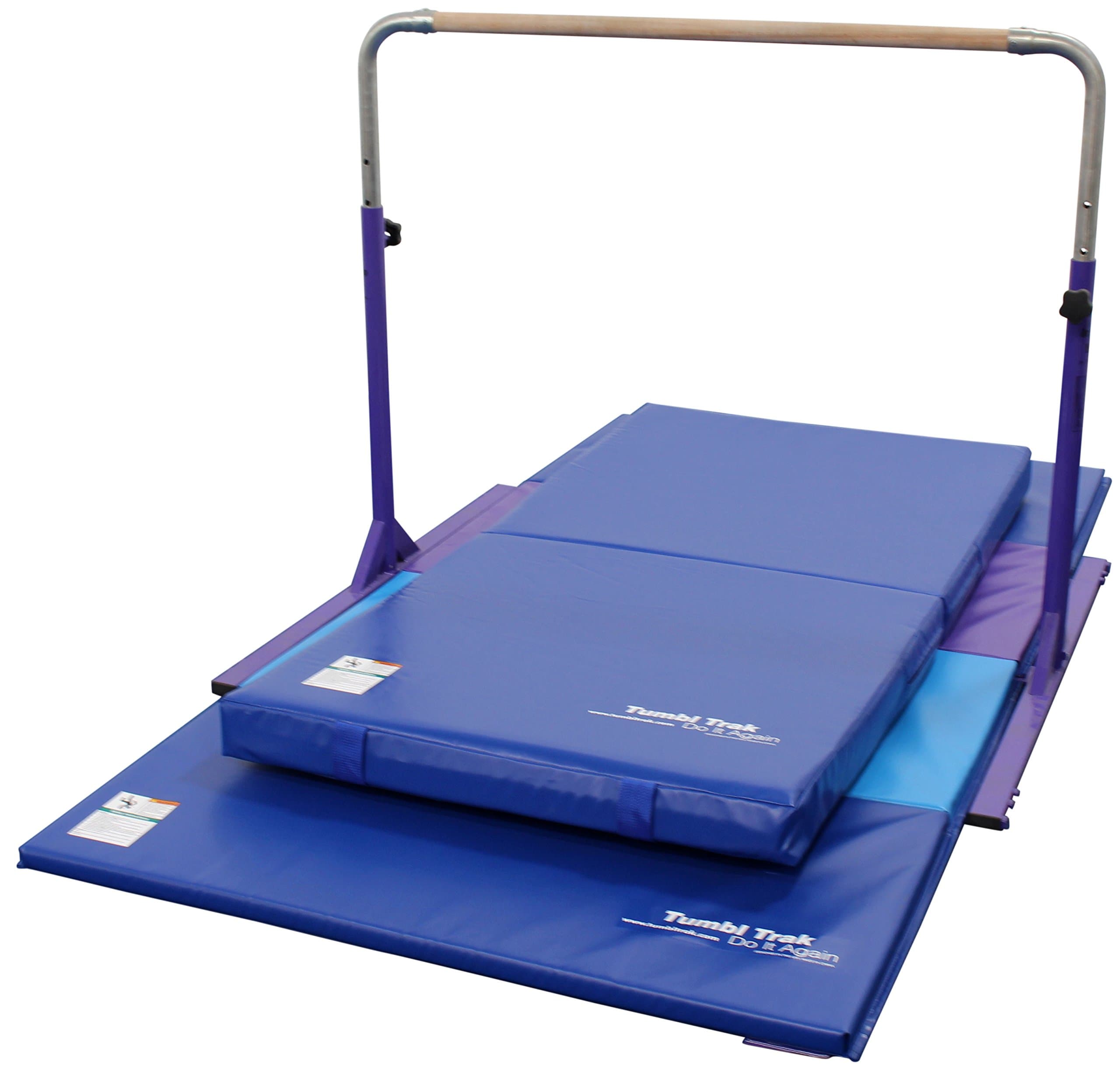 Tumbl TrakJunior Kip Bar Package with Extensions, Tumbling Mat, Junior Practice Mat and Bar Pad