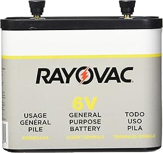 RAYOVAC Lantern Battery, 6 Volt Screw Terminals, 918C