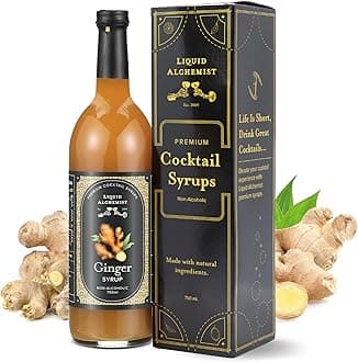 Liquid Alchemist Ginger Syrup for Cocktails - Real Ingredients Make our Liquid Ginger Puree for Cocktails the Perfect Moscow Mule Syrup - Our Non-GMO Vegan Drink Mixer Lasts Up to 2 Years (25.4 oz)