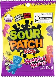 Maynards Sour Patch Kids, Berries, Candy, 150g/5.25 oz., Imported from Canada)