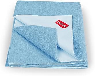 Luv Lap Instadry Extra Absorbent Dry Sheet/Bed Protector - Sky Blue, 0m+ - Large 100 x 140cm