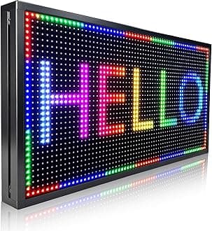 P10(26" * 14") Open Led Scrolling Sign Programmable Digital Outdoor Message Board Message Board Wifi Control Display Screen Matrix Panel Electronic For Business Full Color