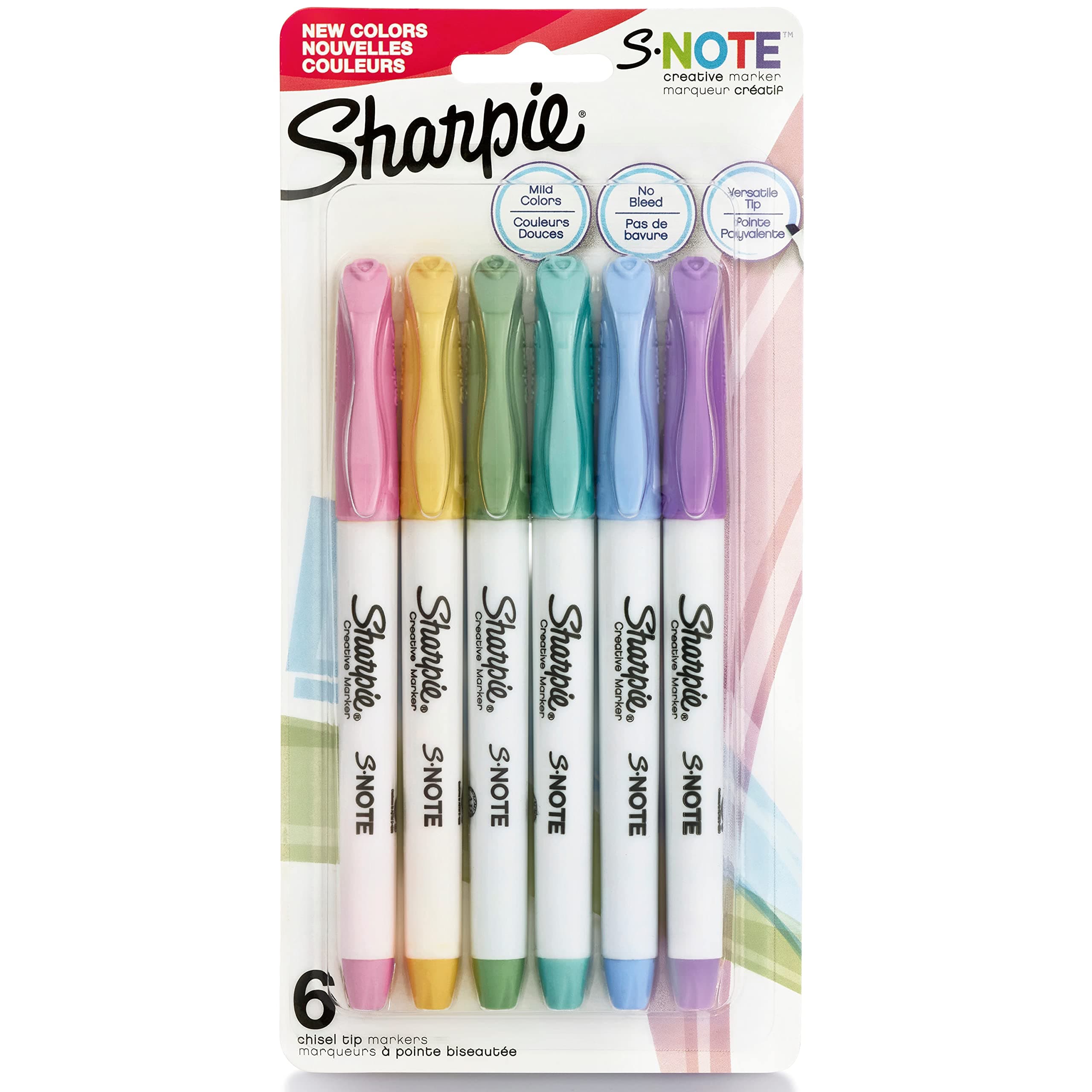 SharpieNote Chisel Tip Marker V2 6pc