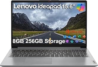 Lenovo IdeaPad 1i 15.6" HD Laptop (8GB, 256GB Storage (128GB eMMC + 128GB SSD), 1-Year Microsoft Office 365, Intel Celeron N4500) for Business, Student, Numeric Keypad, Wi-Fi 6, Win 11 Home in S