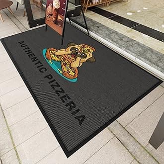 - Custom Door Mat Personalized Logo Text Entrance Commercial Floor Mats with Non-Slip Rubber Backing Indoor Outdoor Waterproof Mat 3' x 4'