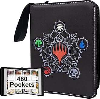 480 Pockets MTG Card Binder for Magic Cards,Portable Waterproof Storage Bag with Removable Sleeves for MTG Cards Collectors
