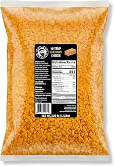 Bearded Butchers High-Temp Cheddar Cheese 2.5 lbs – Shelf-Stable 1/4" Cubes for Up to 25 lbs of Meat, 400°F High-Temperature Cheese – Ideal for Sausage Making, Brats, Snack Sticks, Burgers, and More