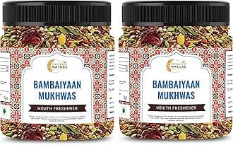 Organic Nature Homemade Bambaiya Mukhwas Mouth Freshener (Jar Pack) (600 Grams (Pack of 2 of 300 Grams))