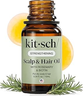 Rosemary Oil for Hair Growth – Hair Oil with Biotin, Castor & Jojoba – Pre-Wash Scalp oil for Hair Care – Lavender Scent – 10mL | Ideal Gifts for Women