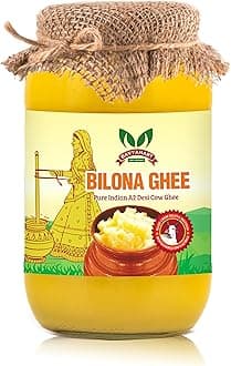 Gavyamart Ghee in Pantry, Bilona ghee 100% Fresh Pure Desi Kankrej Organic Non-GMO Cow Ghee-Made Using Traditional Bilona Method - Glass jar pack 500ml