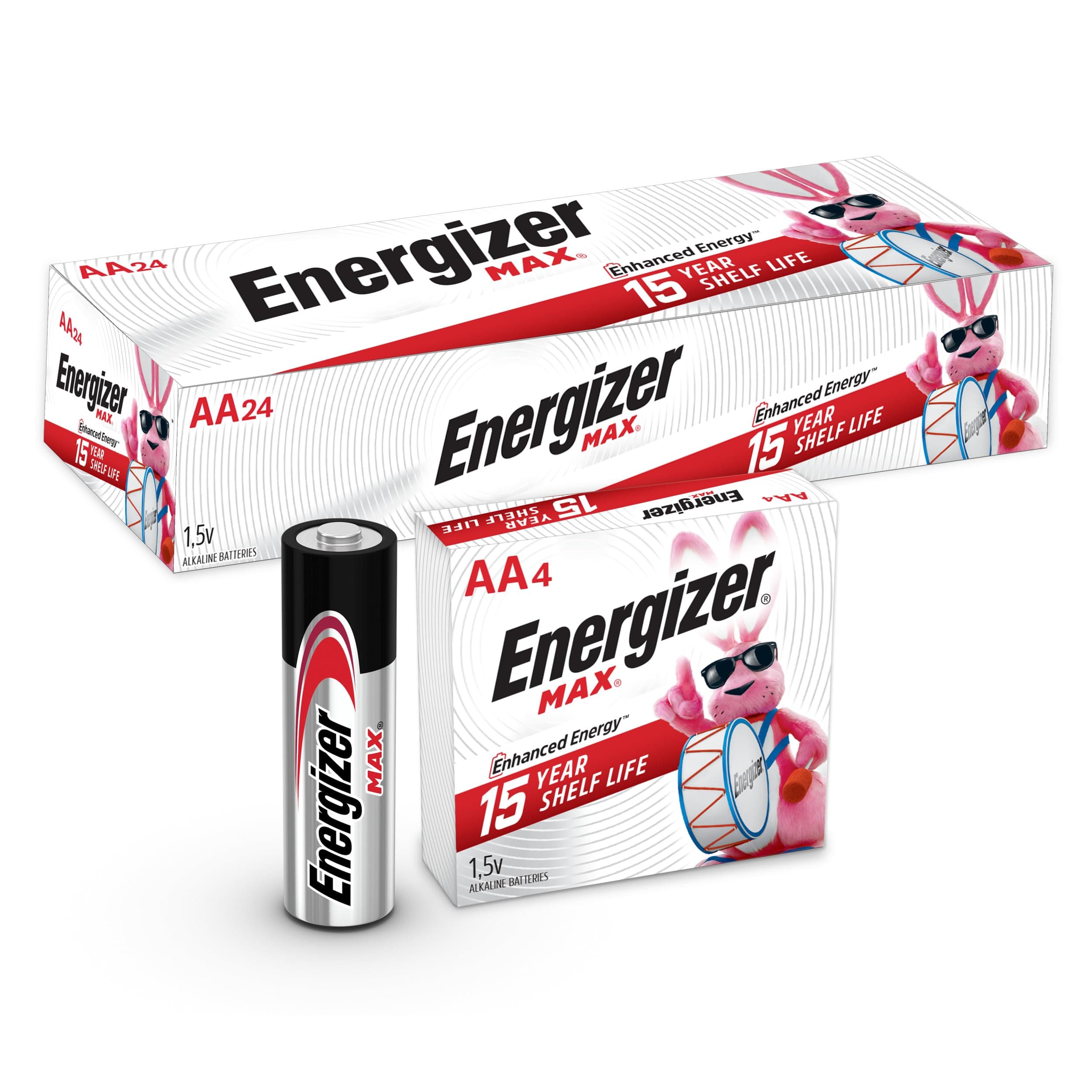 AA Batteries, Max Double A Battery Alkaline, 24 Count