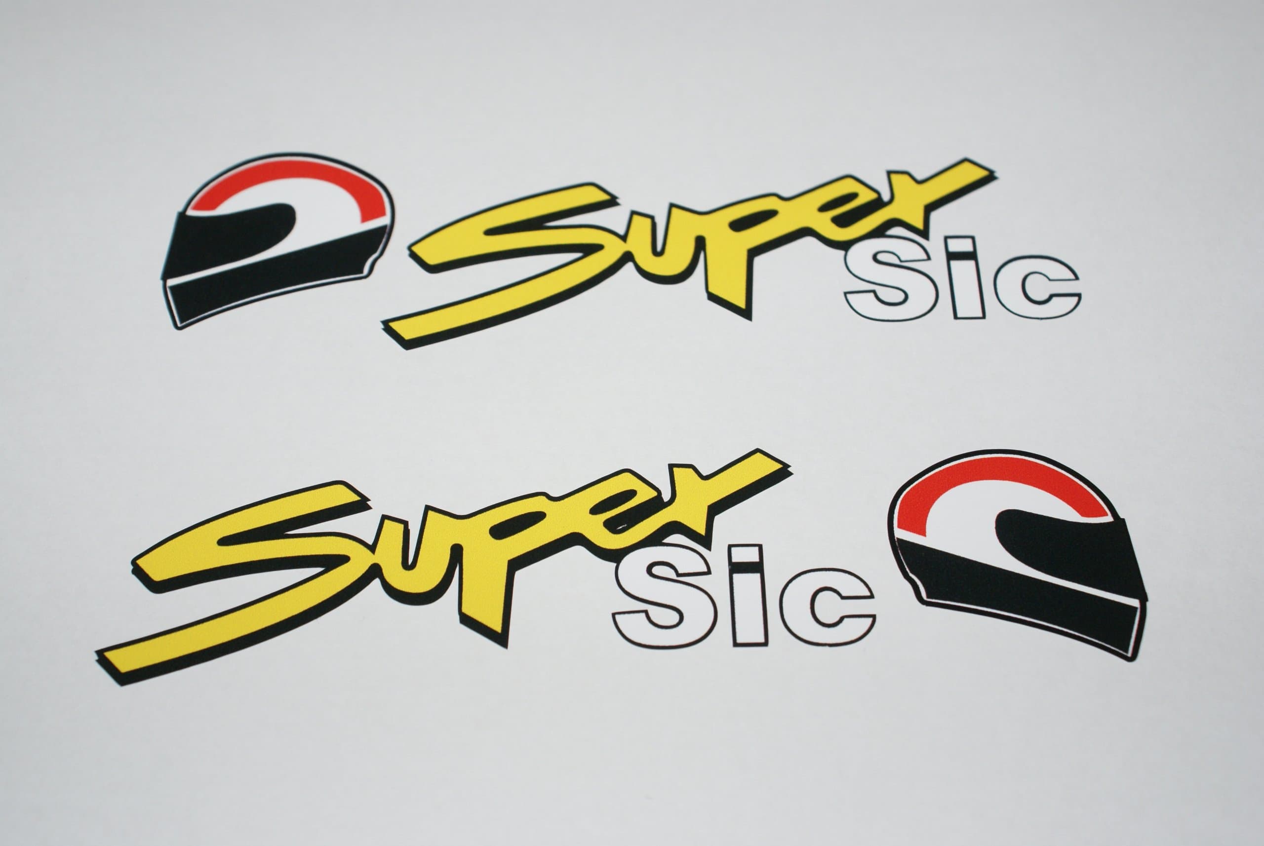 Rapro Graphics Marco Simoncelli super Sic Decals/Stickers (Pair)