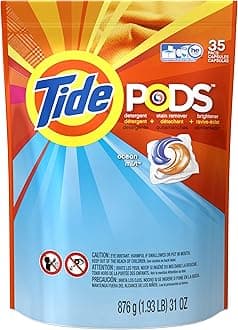 Tide93126CT Pods, Laundry Detergent, Ocean Mist, 35/Pack, 4 Pack/Carton