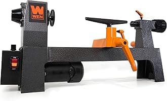 WEN 3421 3.2-Amp 8" by 12" Variable Speed Mini Benchtop Wood Lathe