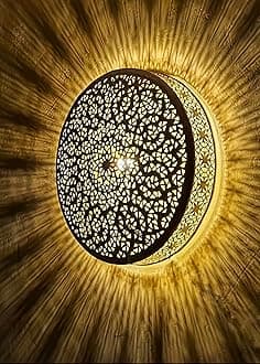 Moroccan Brass wall sconce lighting light wall mounted light modern wall sconce minimal contemporary wall sconce Wall Lamp-Oriental Wall Sconce Decor (Bronze, 50 cm / 18" inches)