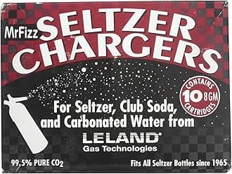 Leland Mr. Fizz CO2 Soda Siphon Chargers, 10 Count
