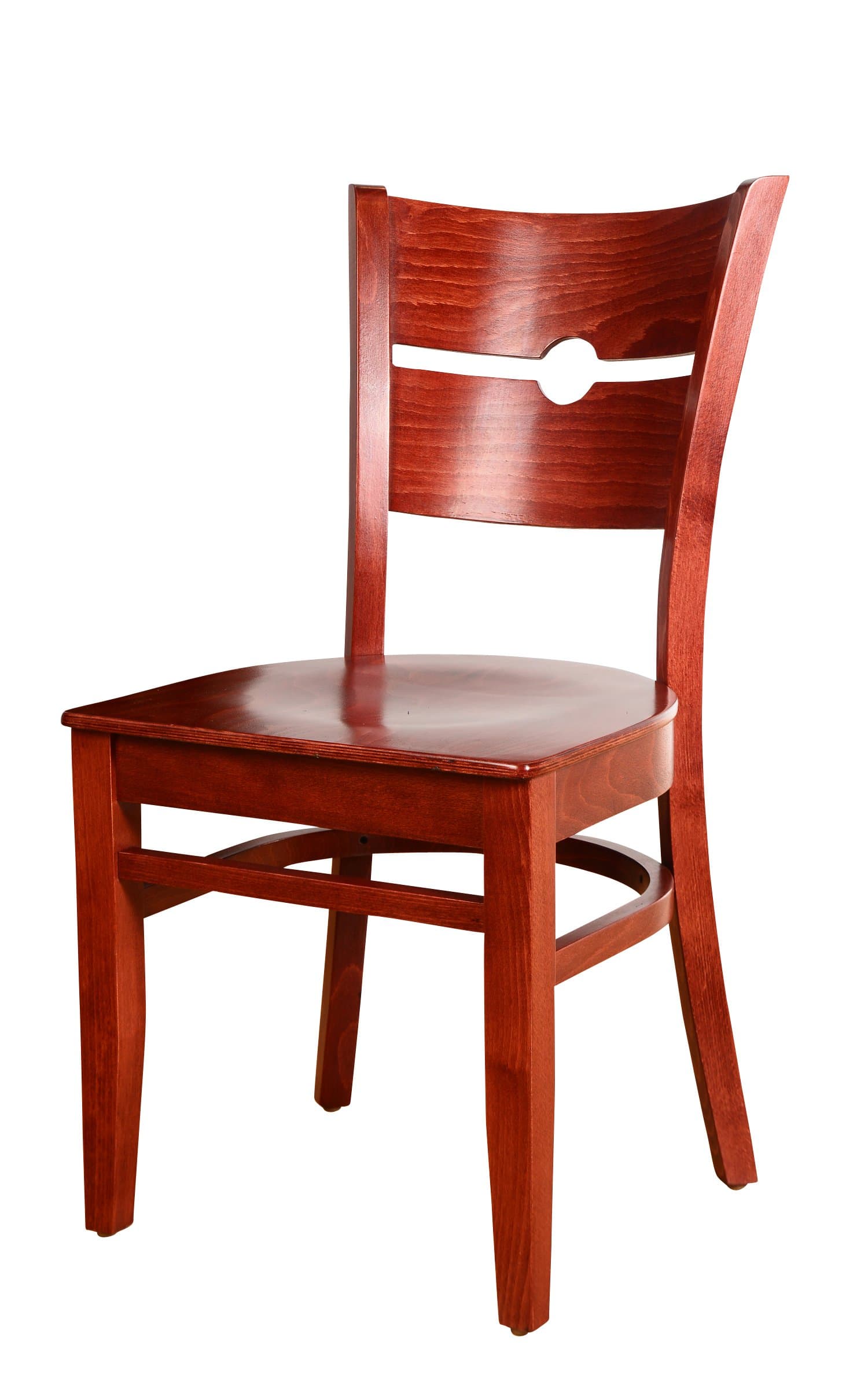 Beechwood Mountain BSD-22S-M Solid Beech Wood Side Chairs in Mahogany with wood seat for Kitchen and dining, set of 2