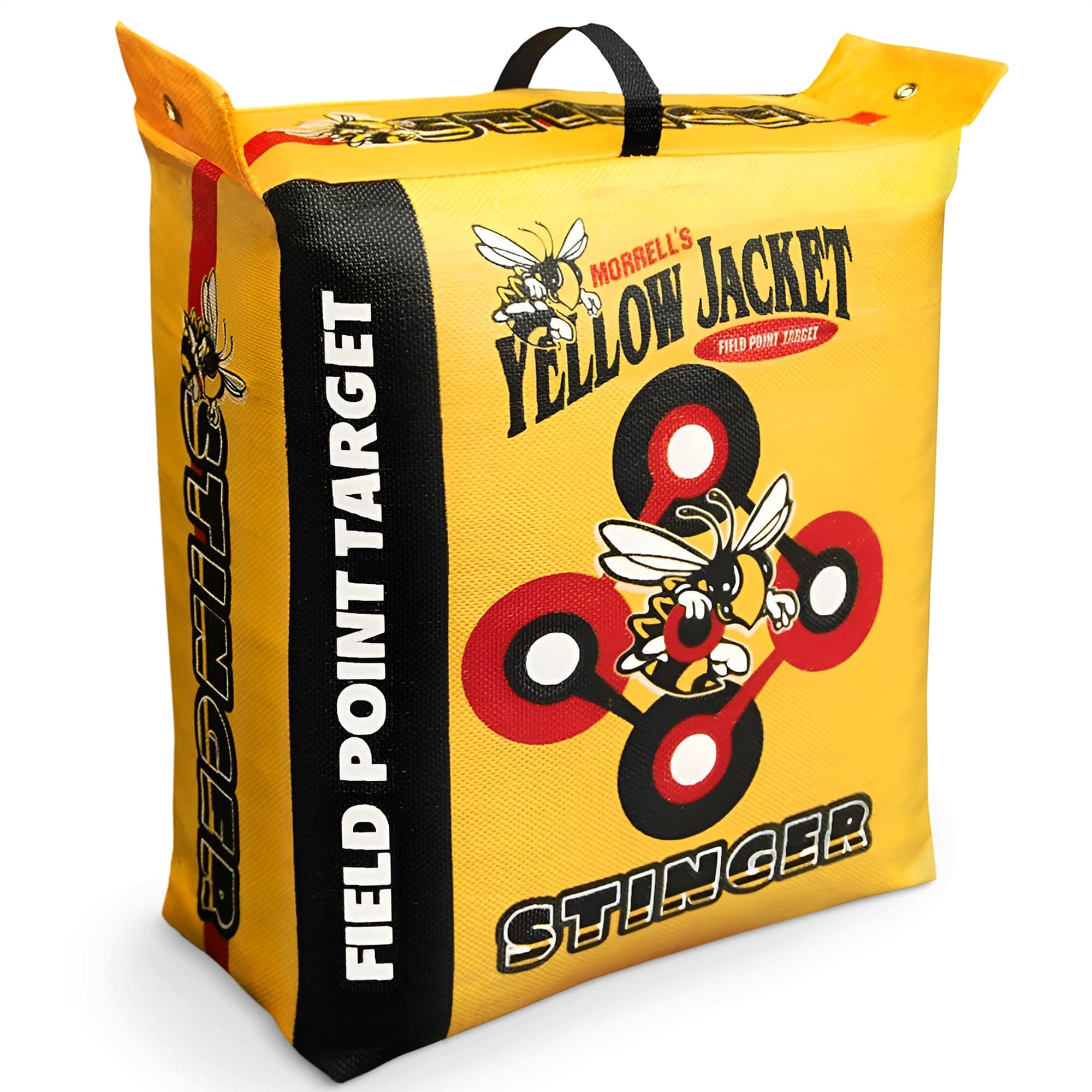 Morrell Yellow Jacket Stinger, Field Point Archery Target with 2 Shooting Sides & 10 Bullseyes - Portable Backyard Hunting Practice Bag with E-Z Tote Carrying Handle & Easy Arrow Removal