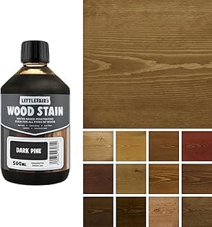 Littlefair’s Wood Stain, 500 ml, Wood Color, Enhances the Natural Details of the Wood Grain, Wood Stain, Safe and Ecological for Woodworking Projects, Dark Pine