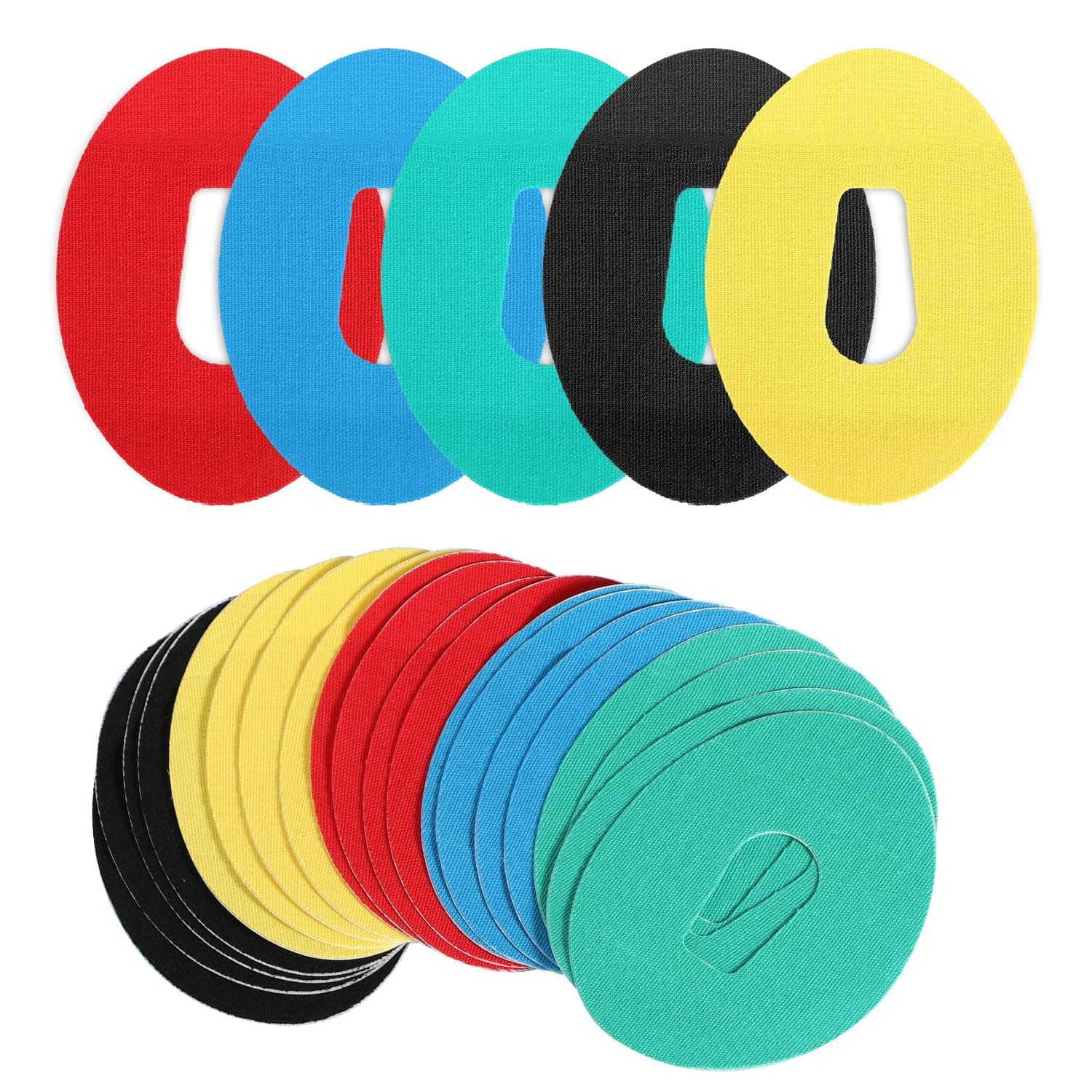 TOYMIS 25pcs Adhesive Patches for Dexcom G6, Waterproof Sensor Protector, Sensor Tape Compatible with Dexcom G6 (5 Colors)