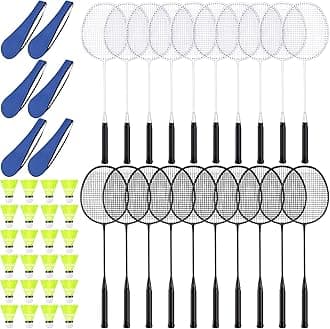 20/40 Pack Badminton Rackets Set with Shuttlecocks and Carrying Bags, Sturdy Lightweight Badminton Rackets Racquet for Adults Beginners Indoor Outdoor