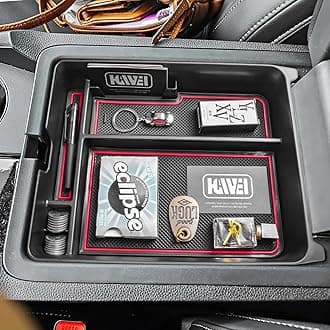 Center Console Organizer Compatible with Honda Pilot 2023 2024 2025 and Ridgeline/Passport 2024 2025 2026 Interior Accessories Insert Armrest Storage Box Tray, Red