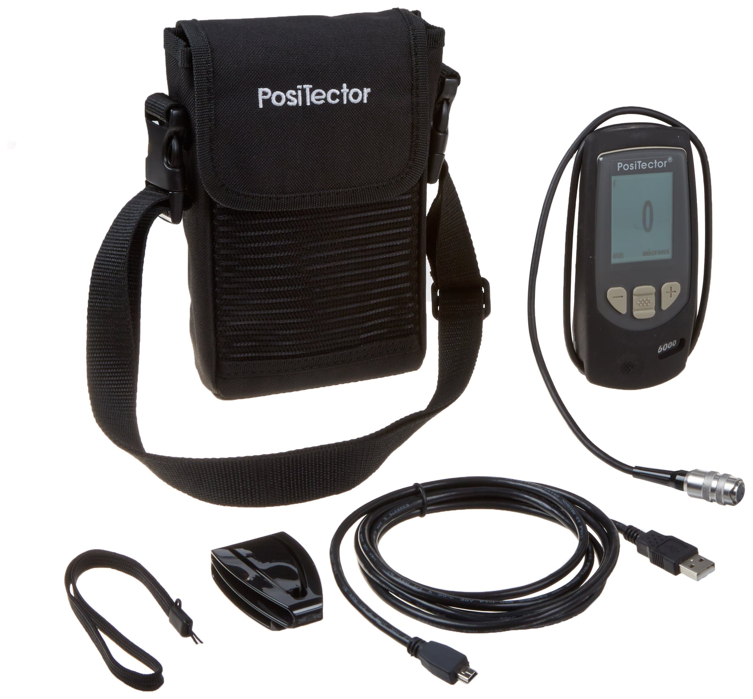 FS1-E PosiTector 6000 Standard Electronic Coating Thickness Gage with Regular Separate Probe for Ferrous Metals, 0-60 mils Range